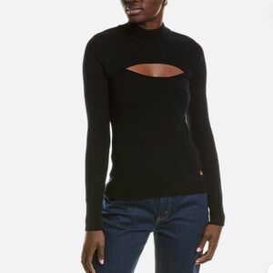 Milly Black Cut-Out Sweater